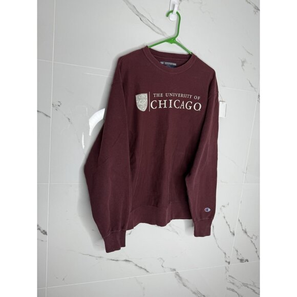VTG 90’s University Chicago CHAMPION REVERSE WEAVE Hoodie Sweatshirt Mens Medium - Picture 1 of 7